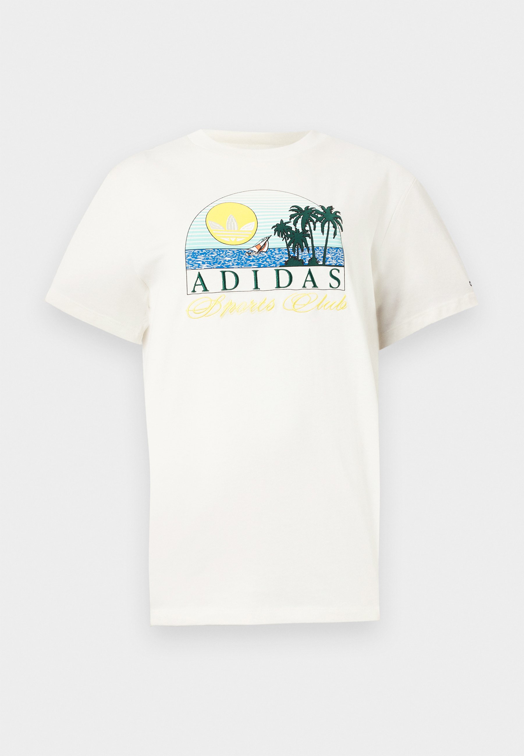 売れ筋商品|||アディダスオリジナルス Tシャツ レディース トップス  CLUB TEE - Print T-shirt - cloud white adidas Originals ISLAND CLUB TEE - Print T-shirt - cloud