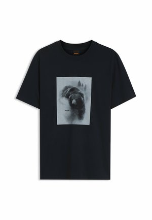 BOSS, T-shirts print - dark blue four