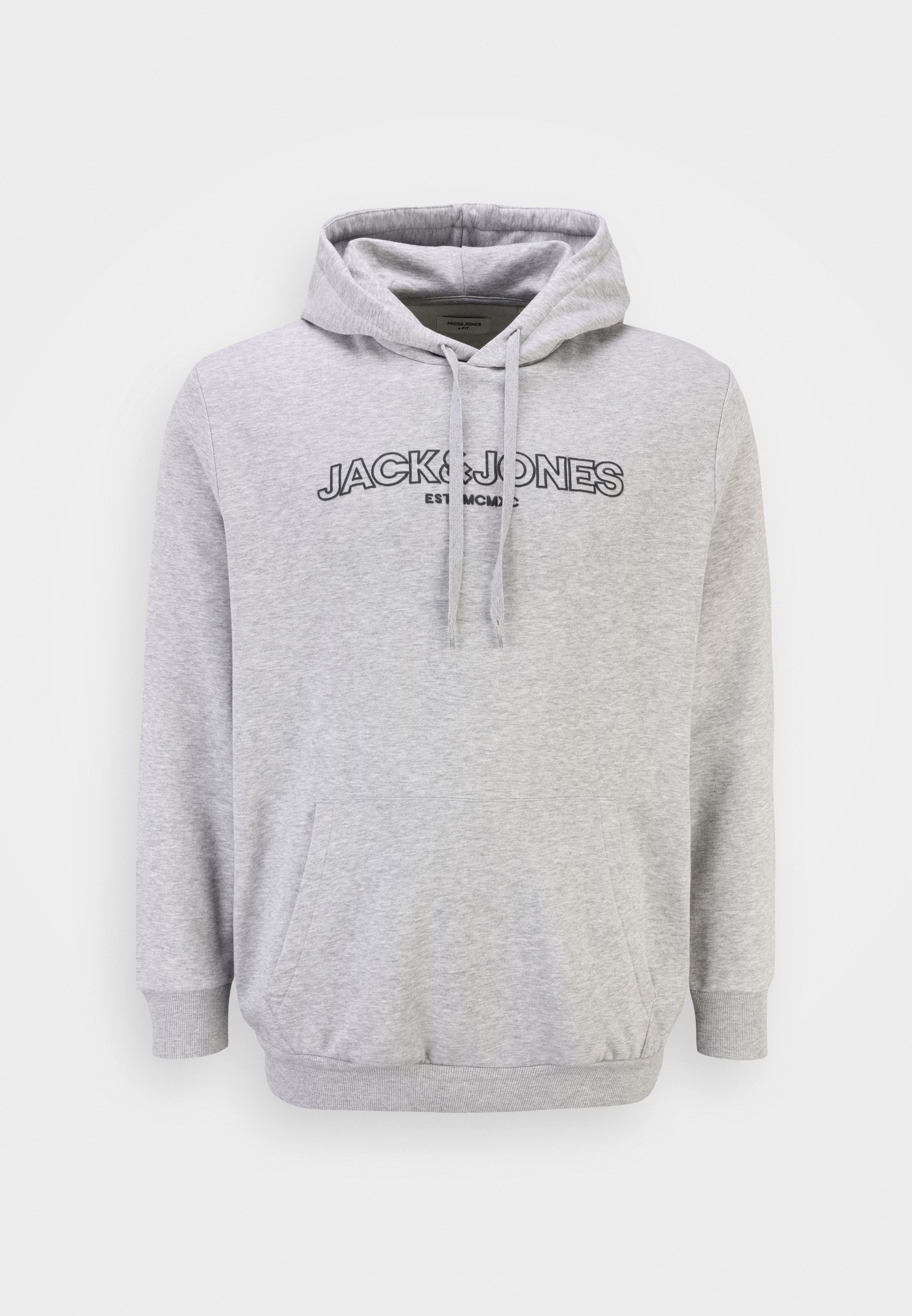 Jack & Jones JJBANK HOOD - Sweatshirt - light grey/gris clair chiné