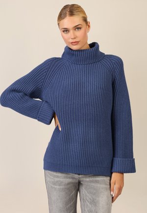 Strickpullover - mittelblau