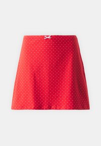 ONLLEXI SKIRT - Mini skirt - mars red