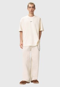 AllSaints MIKRO CREW - T-shirts basic - ashen white