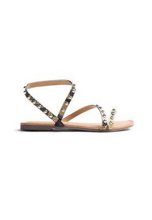 ANIMAL PRINT STUDDED SANDALS  - Sandalias - vainilla
