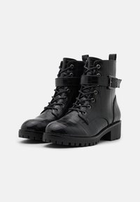Anna Field Botines con cordones - black