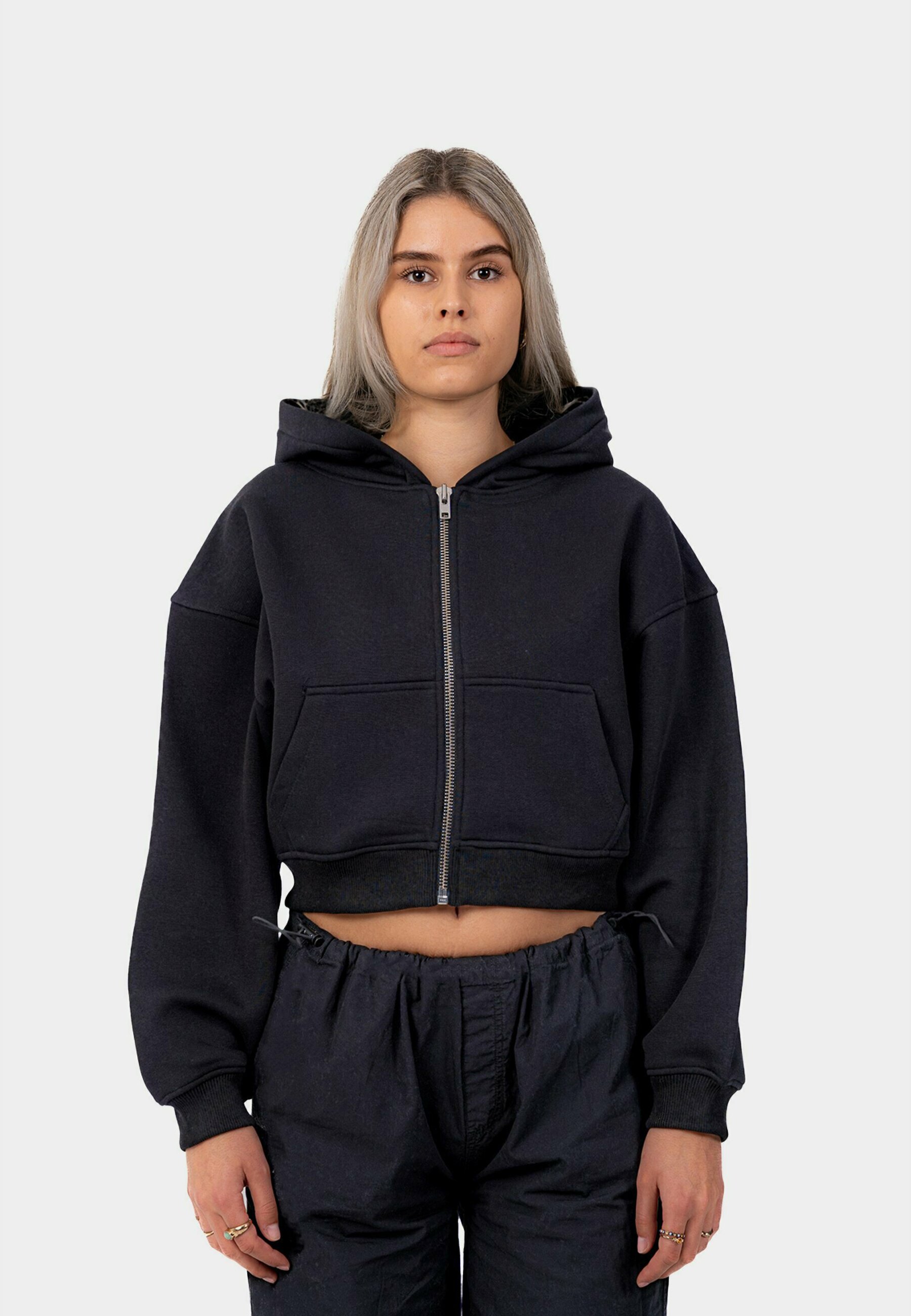 PROHIBITED CROPPED Sweat zippé black/noir ZALANDO