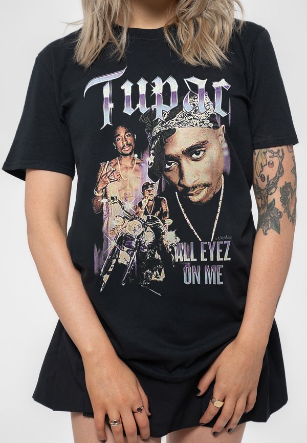TUPAC ALL EYEZ BLUE HOMAGE - Print T-shirt4