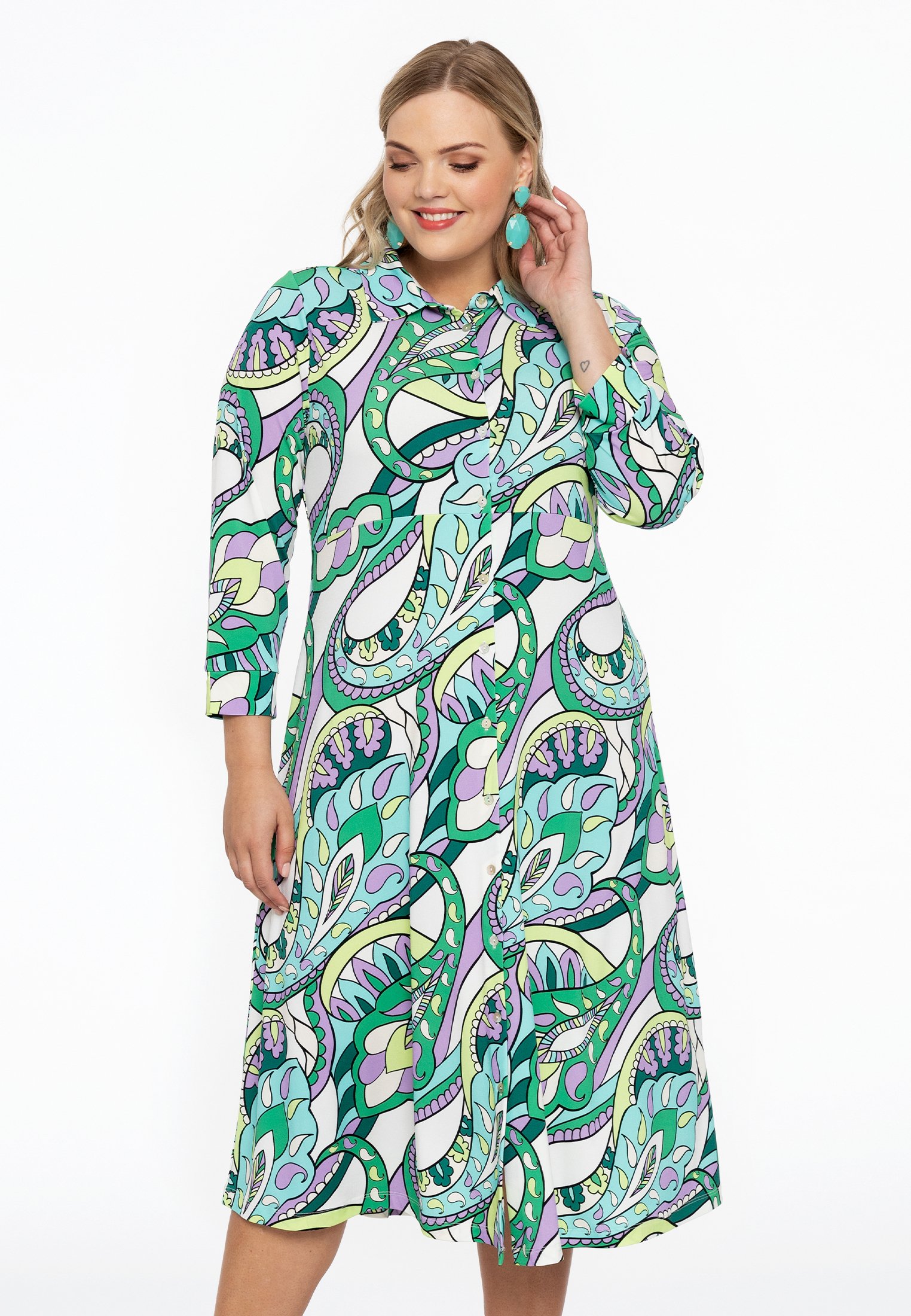 Yoek PAISLEY PRINT - Blousejurk - white/wit - Zalando.nl