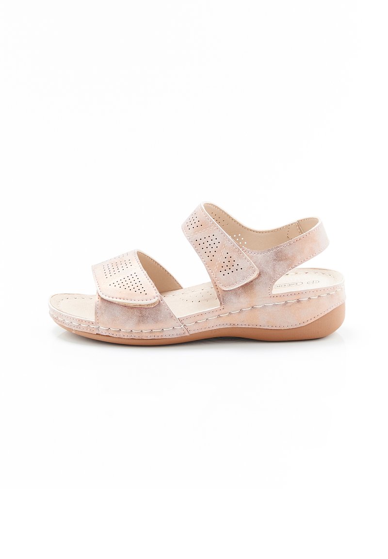 Damart OUVERTURE TOTALE PIEDICAL - Sandalias de cuña - gold