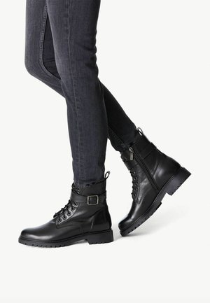 Bottines à lacets - black