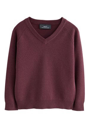 V-NECK REGULAR FIT - Džemper - burgundy red