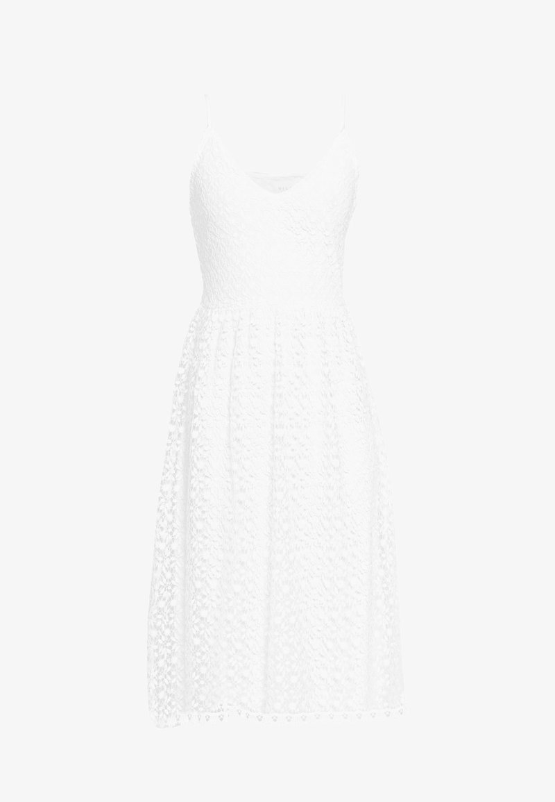 Vila Viglow Midi Dress Cocktailkleid Festliches Kleid Cloud Dancer Weiss Zalando De