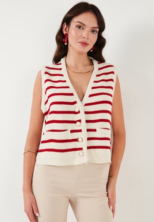 LOOSE FIT - Liivi - ecru red