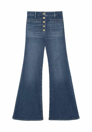 Reiss, REGULAR FIT - CALI TWIN-POCKET BUTTON FLARED JEANS . - Zvonové džínsy - mid blue
