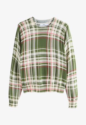 Next, REGULAR FIT - SOFT TOUCH CREW NECK - Maglione - green pink check