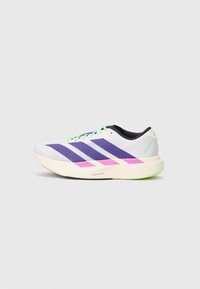 ADIZERO EVO SL - Sporta apavi - white/collegiate purple/lime burst