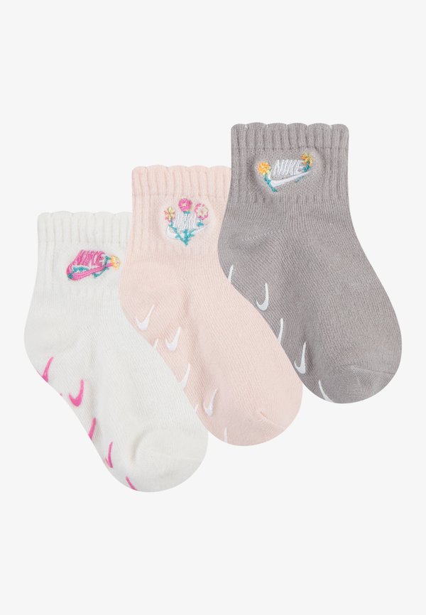 GIRLS FLOWRAL SOCK UNISEX 3 PACK  - Socks - sail3
