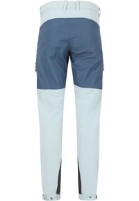 Lichte, waterafstotende broek met een kleurblokontwerp in lichtblauw en marineblauw. Beschikt over ritszakken aan de zijkant en verstelbare boorden.