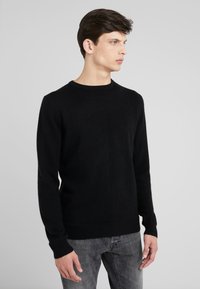 pure cashmere MEN CREW NECK SWEATER - Πουλόβερ - black
