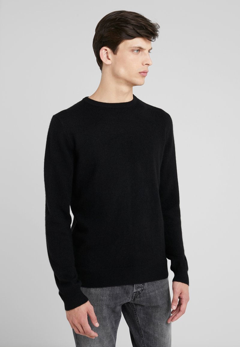pure cashmere MEN CREW NECK SWEATER - Πουλόβερ - black