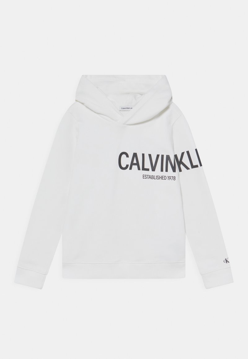Calvin Klein Jeans HERO LOGO HOODIE UNISEX - Mikina s kapucí - bright white
