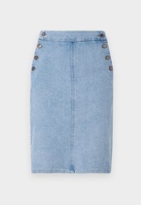 ONLHUSH BUTTON MIDI SKIRT - Jupe crayon - light blue denim