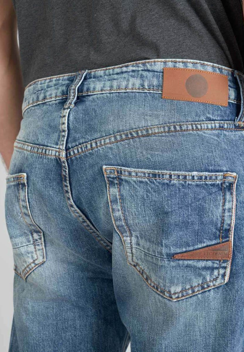 Jeans Femme Le Temps Des Cerises Modèle Cookie - Taille US 29 (FR 39) Bleu Délavé - Occasion