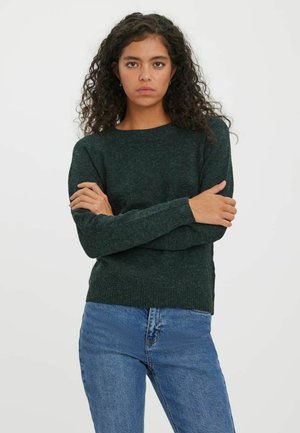 Vero Moda VMDOFFY LS O-NECK GA NOOS - Strikkegenser - pine grove