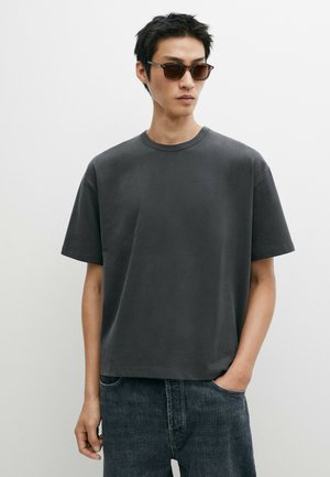 Massimo Dutti, Basic T-shirt - dark grey