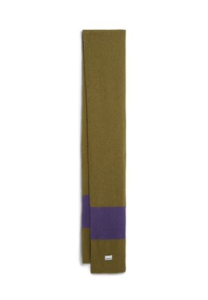 Sjaal - oliva-dark purple stone