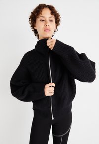 Weekday BEA ZIP CARDIGAN - Kardigan - black