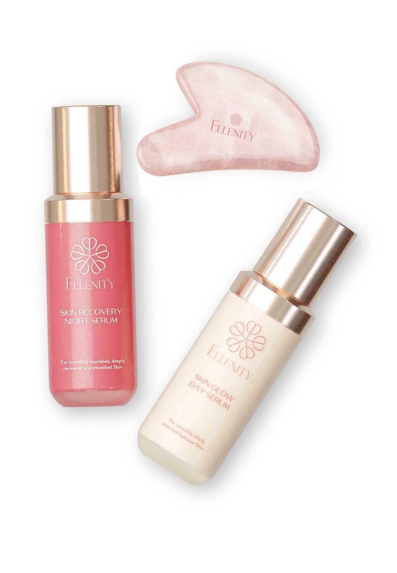 Ellenity - ELLENITY GLOW & RECOVERY ELIXIR GUA SHA SET – DAY & NIGHT - Set de soins du visage - transparent, Agrandir