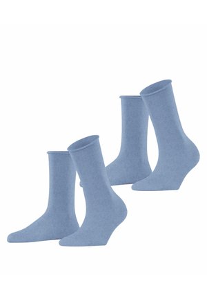 2 PACK FEINSTE UNIFARBEN ROLLRAND - Chaussettes - jeans