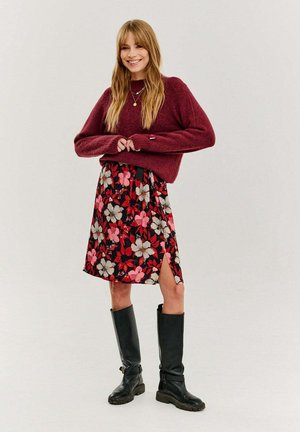 Z PÓŁGOLFEM BLISS ONE-SIZE - Svetr - burgundy