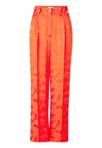 Rich & Royal MIT JACQUARDMUSTERUNG - Trousers - cherry tomato