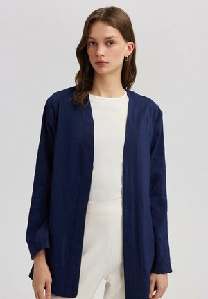 WITH ZIPPER - Ľahká bunda - navy blue