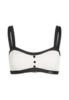 MONOCHROME BANDEAU - Horní díl bikin - cannoli cream black