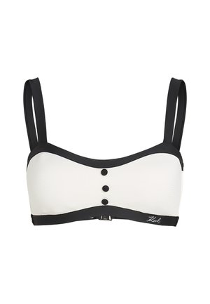 KARL LAGERFELD MONOCHROME BANDEAU - Bikini top - cannoli cream black