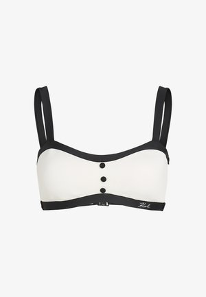 KARL LAGERFELD MONOCHROME BANDEAU - Bikiinide ülaosa - cannoli cream black