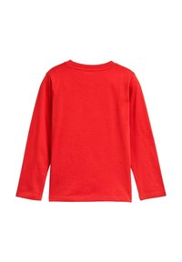 Langärmliges T-Shirt in leuchtendem Rot. Aus weicher Baumwolle gefertigt, mit Rundhalsausschnitt und schlichter Gestaltung ohne sichtbare Logos oder Muster.