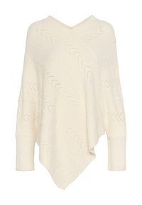 HOLIDAY PONCHO - Pulover - eggnog melange