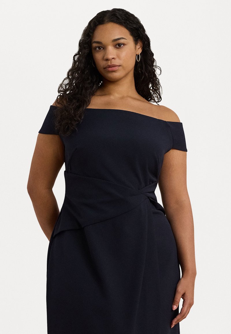 Lauren Ralph Lauren Woman CREPE OFF THE SHOULDER GOWN - Festklänning - lighthouse navy