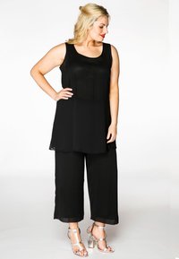 YOEK RUNDHALS VOILE - Top - black