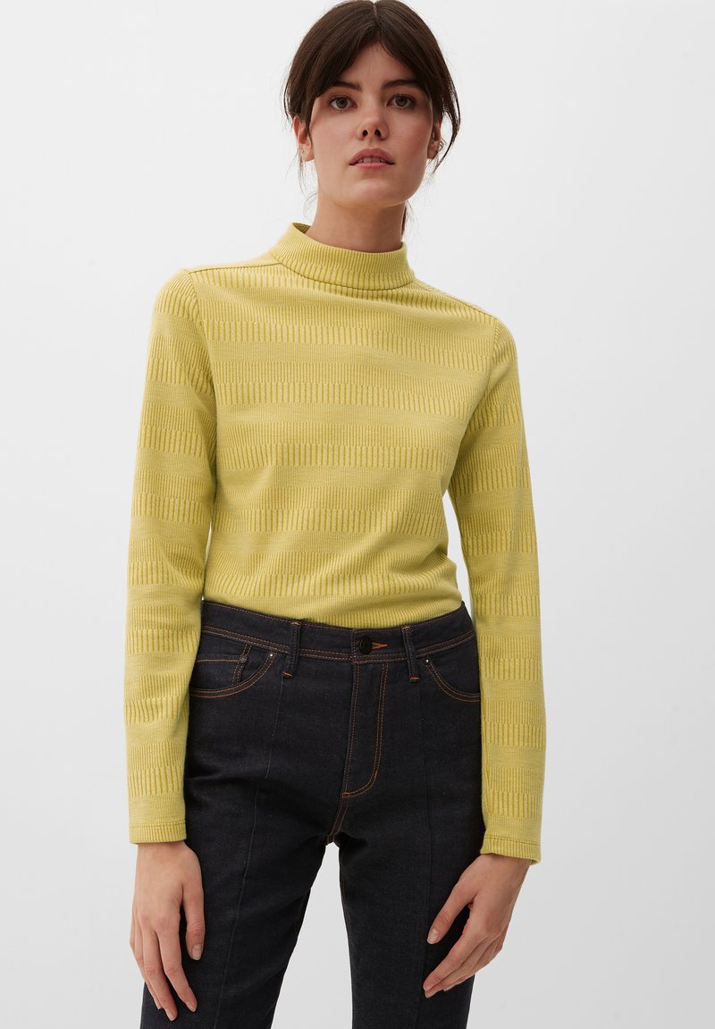 s.Oliver MIT STEHKRAGEN - Langarmshirt - gelb