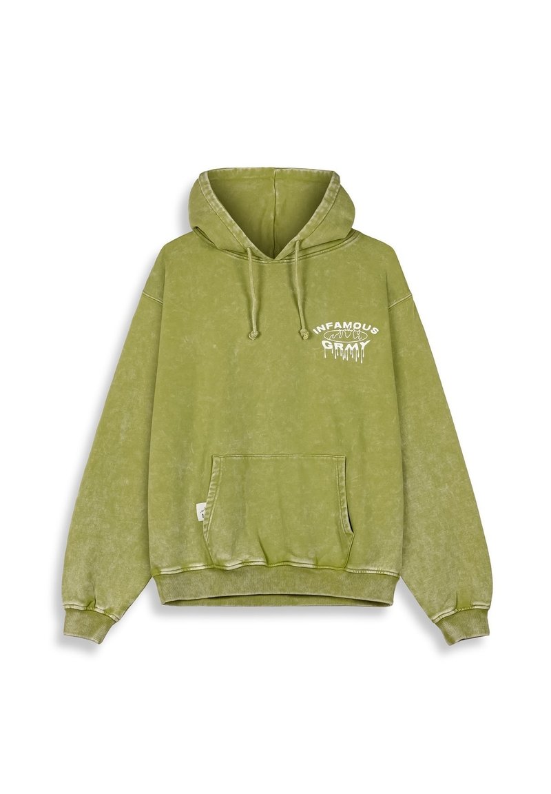 Grimey SUDADERA FOLLOW THE DOLLAR WASHED VINTAGE - Jersey con capucha - verde