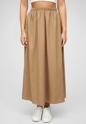 LONGFORM MIT STRUKTURMUSTER - Maxi ruha - camel