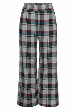 Pyjama bottoms - weiß/petrol/weinrot