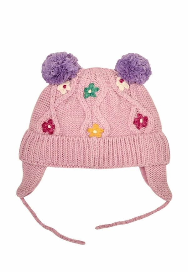 FLORAL EMBROIDERED CABLE - Mütze