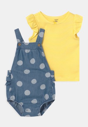 CHAMBRAY SET - Camiseta estampada - blue/yellow