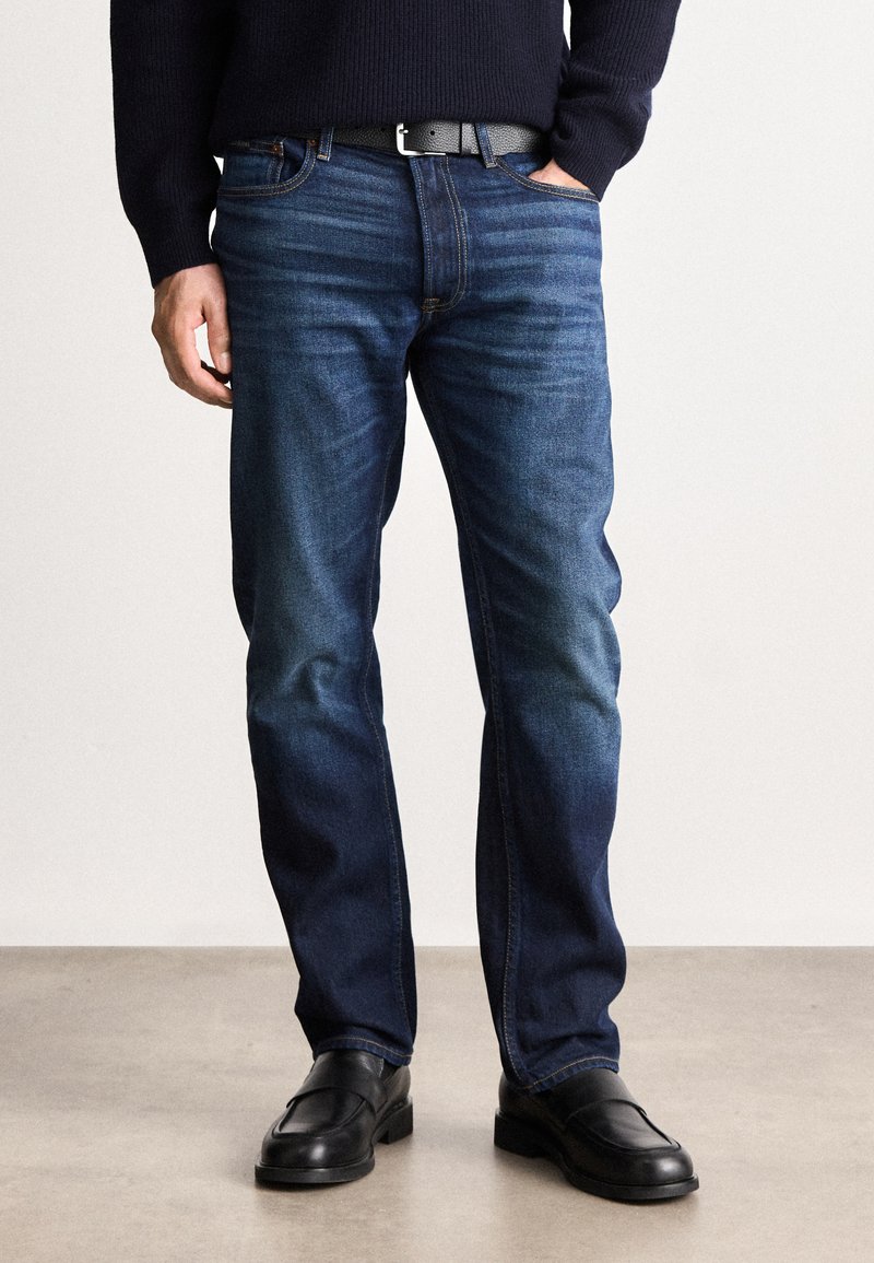 Calvin Klein SLIM STRAIGHT - Džíny Slim Fit - dark casper