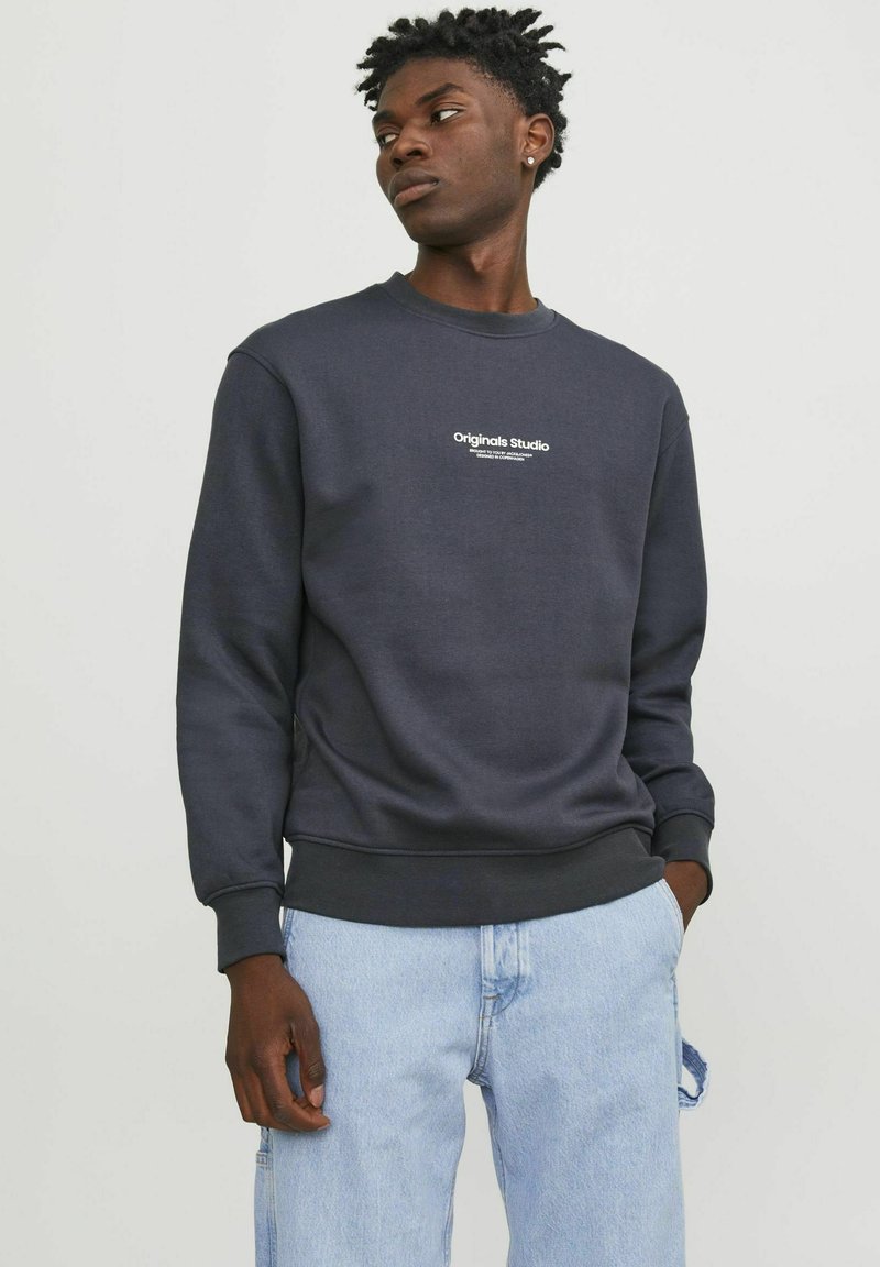Jack & Jones JORVESTERBRO CREW NECK - Felpa - asphalt